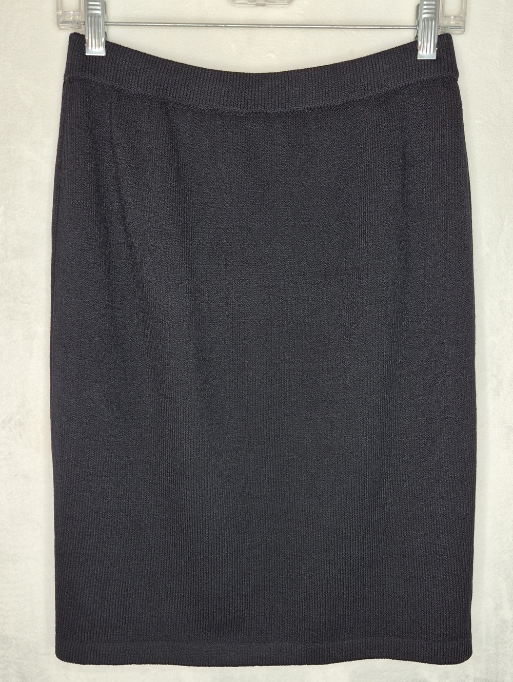 St. John‎ Basics Black Knit Santana Pencil Skirt - Size 4